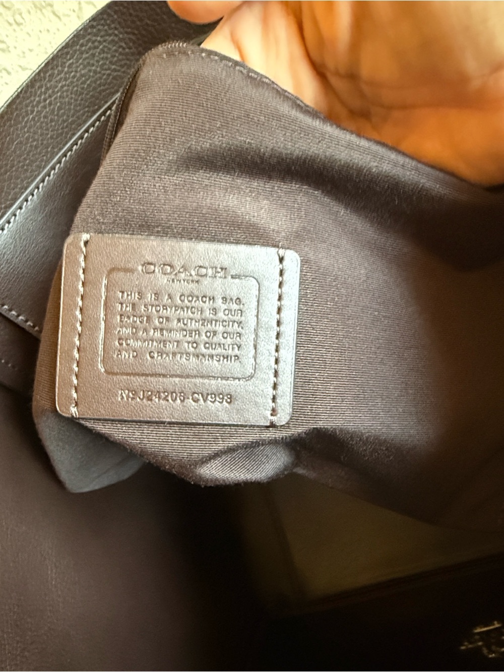 Coach Hadley Tote Bag (Large) in Espresso Suede CV998 - Picture 6 of 9